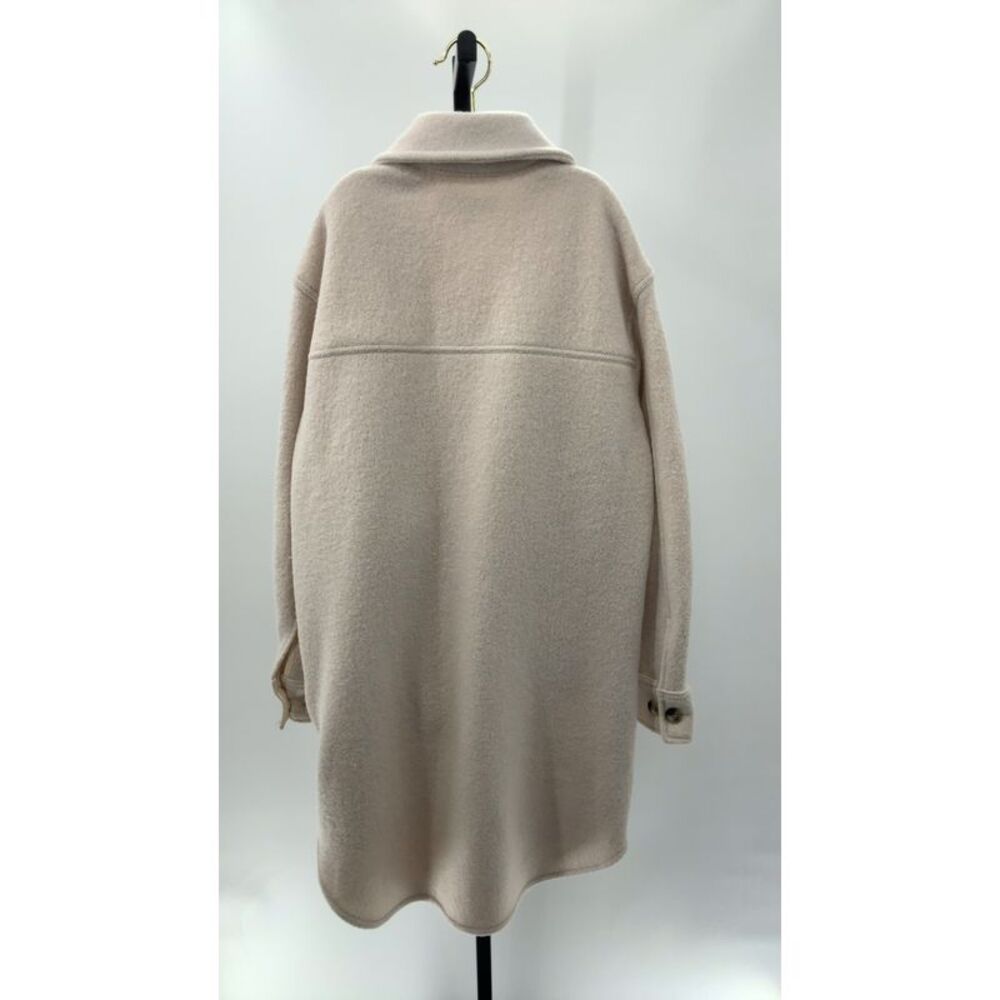 Quince Womens 100% Merino Wool Long Shirt Jacket Heather Bone S - Picture 2 of 2
